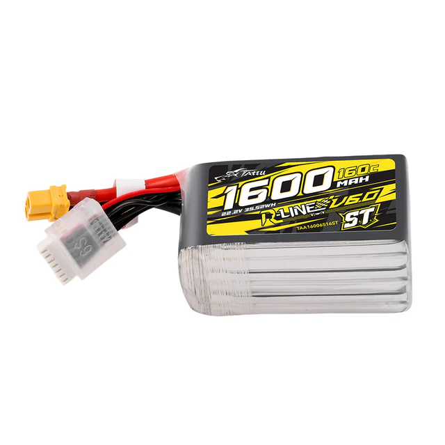 Tattu R-Line V6 Lipo 1600mah 6S ST 160C XT60